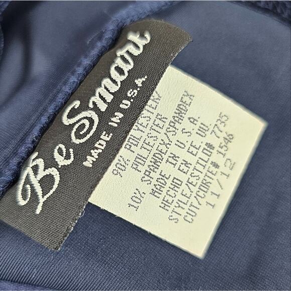 VTG 90s Be Smart Velvet Maxi Dress 12 USA Made Glitter Navy Prom Y2K Whimsigoth - Picture 2 of 9